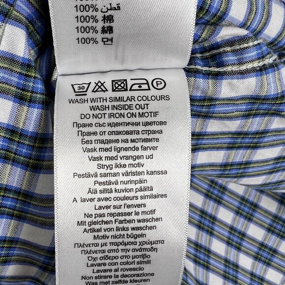 Ben Sherman Blue and White Checkered Dress Shirt - Picture 12 of 15